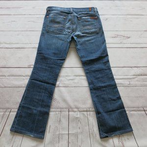 7 For All Mankind Cotton Blend Flare Leg Denim Jeans - Size 28